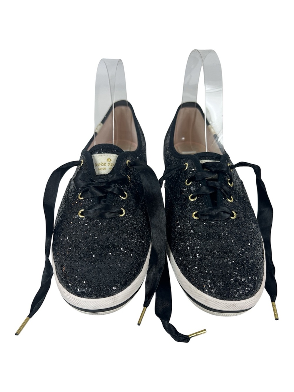 Keds x Kate Spade Sz 8.5 Champion Black Sequin Low Top Sneakers
